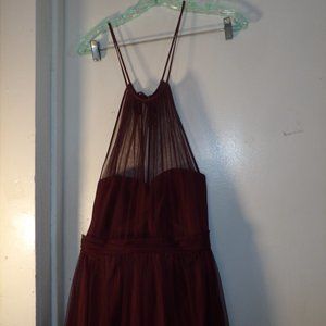 Amsale Formal Prom Full Length Gown Halter Style Sz 6